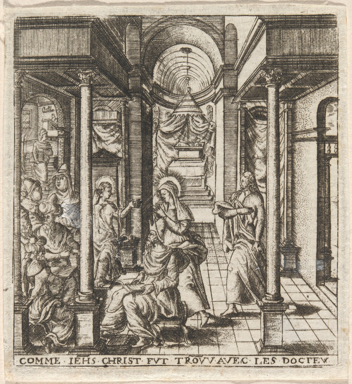 Mary and Joseph Find the Boy Jesus in the Temple with the Doctors by Léonard Gaultier
