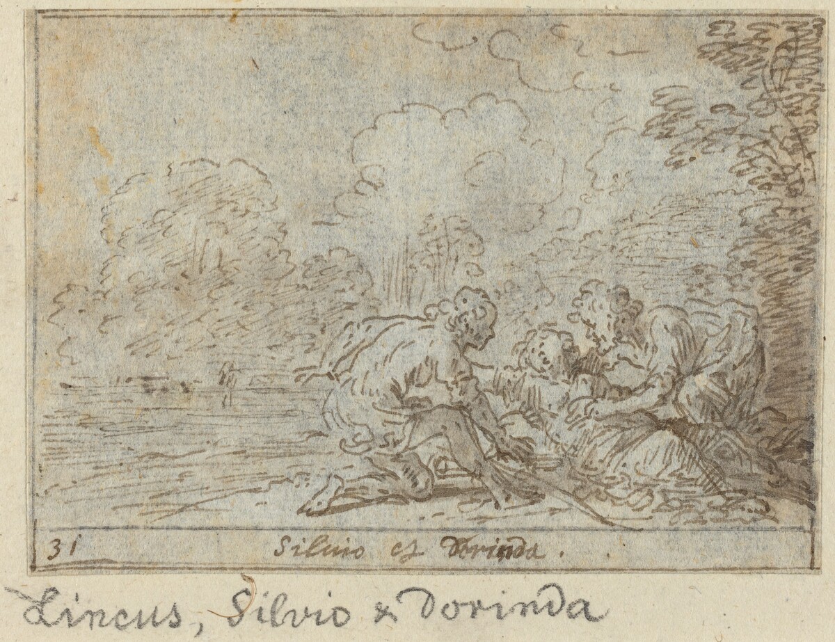 Linco, Silvio and Dorinda by Johann Wilhelm Baur