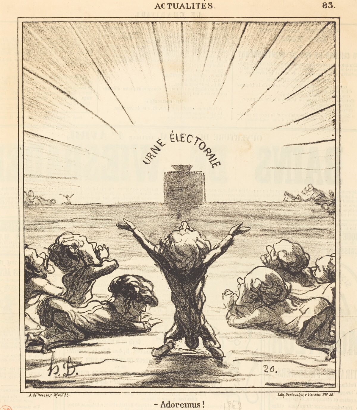 Adoremus! by Honoré Daumier