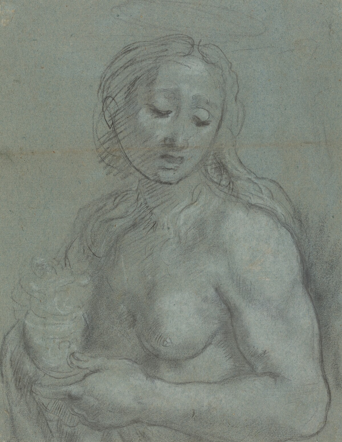 Half-Length of Mary Magdalene [verso] by Federico Barocci