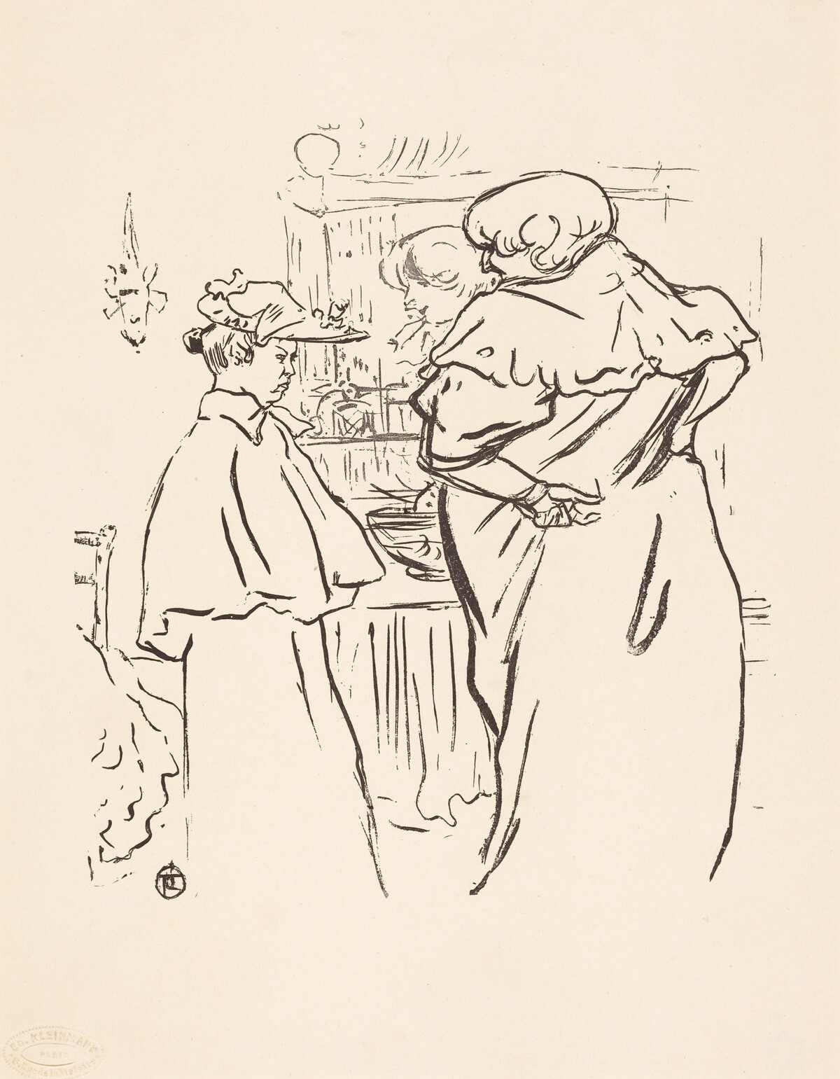 Two Women before a Mirror by Henri de Toulouse-Lautrec