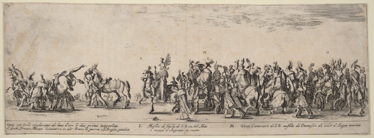 Master of His Excellency's Stables and Twenty Servants by Stefano Della Bella