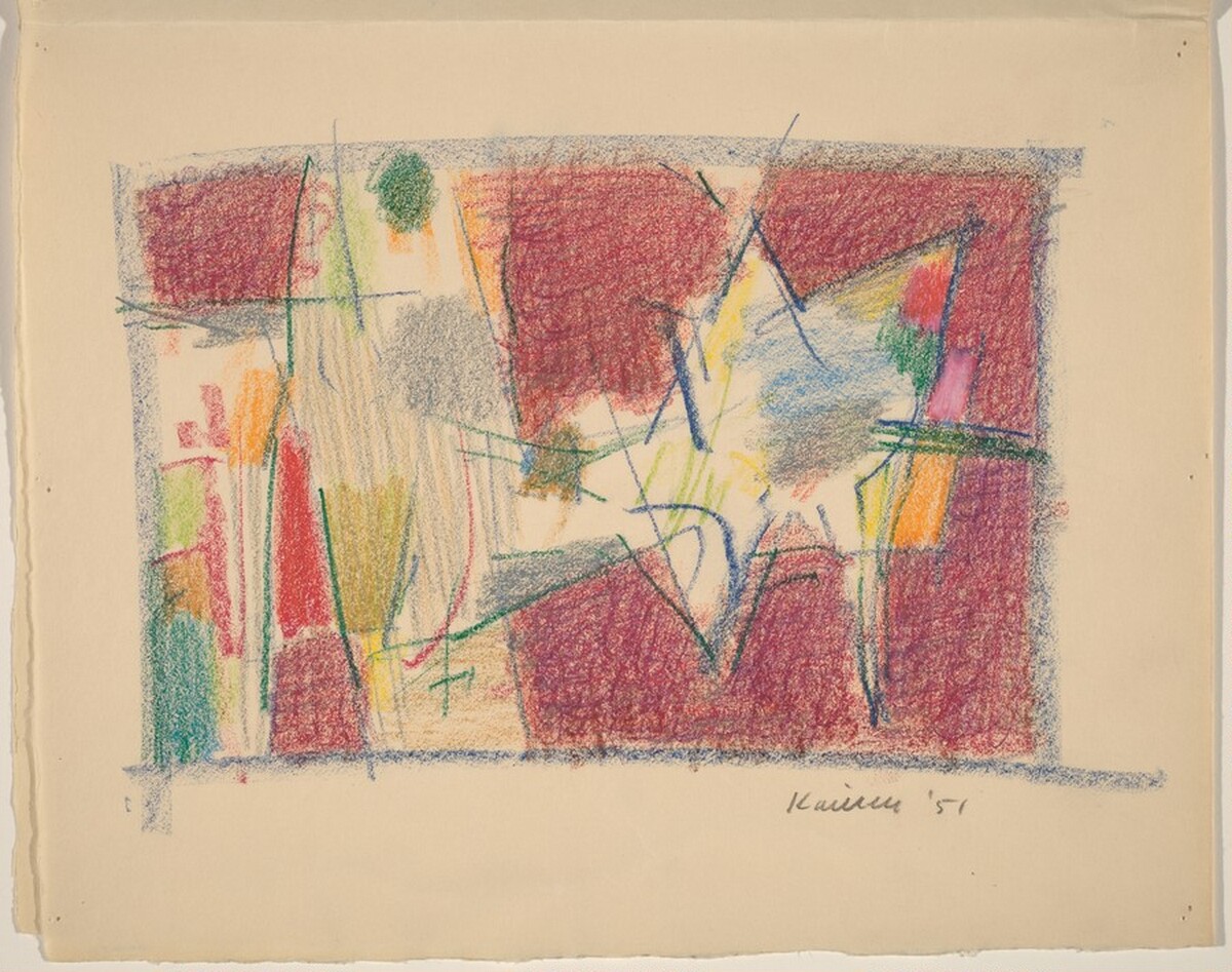 Dance II [one of two drawings on folded sheet] by Jacob Kainen