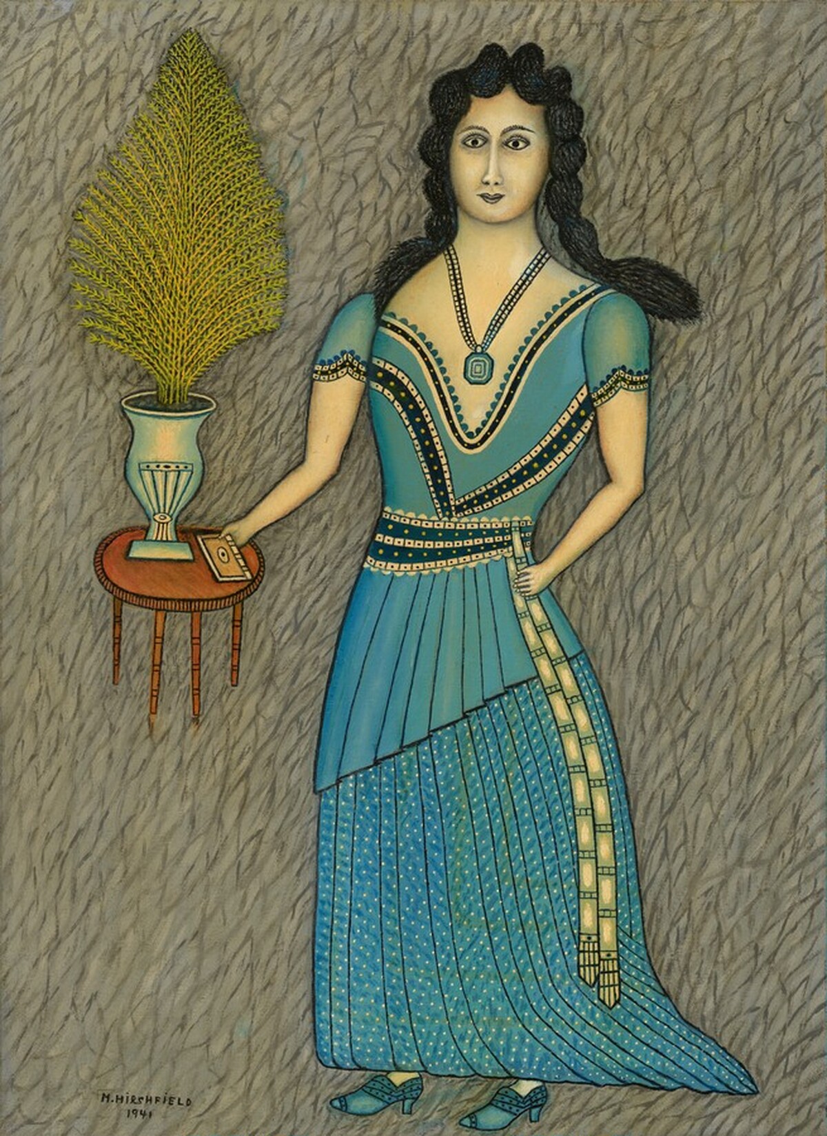 Girl in Blue by Morris Hirshfield