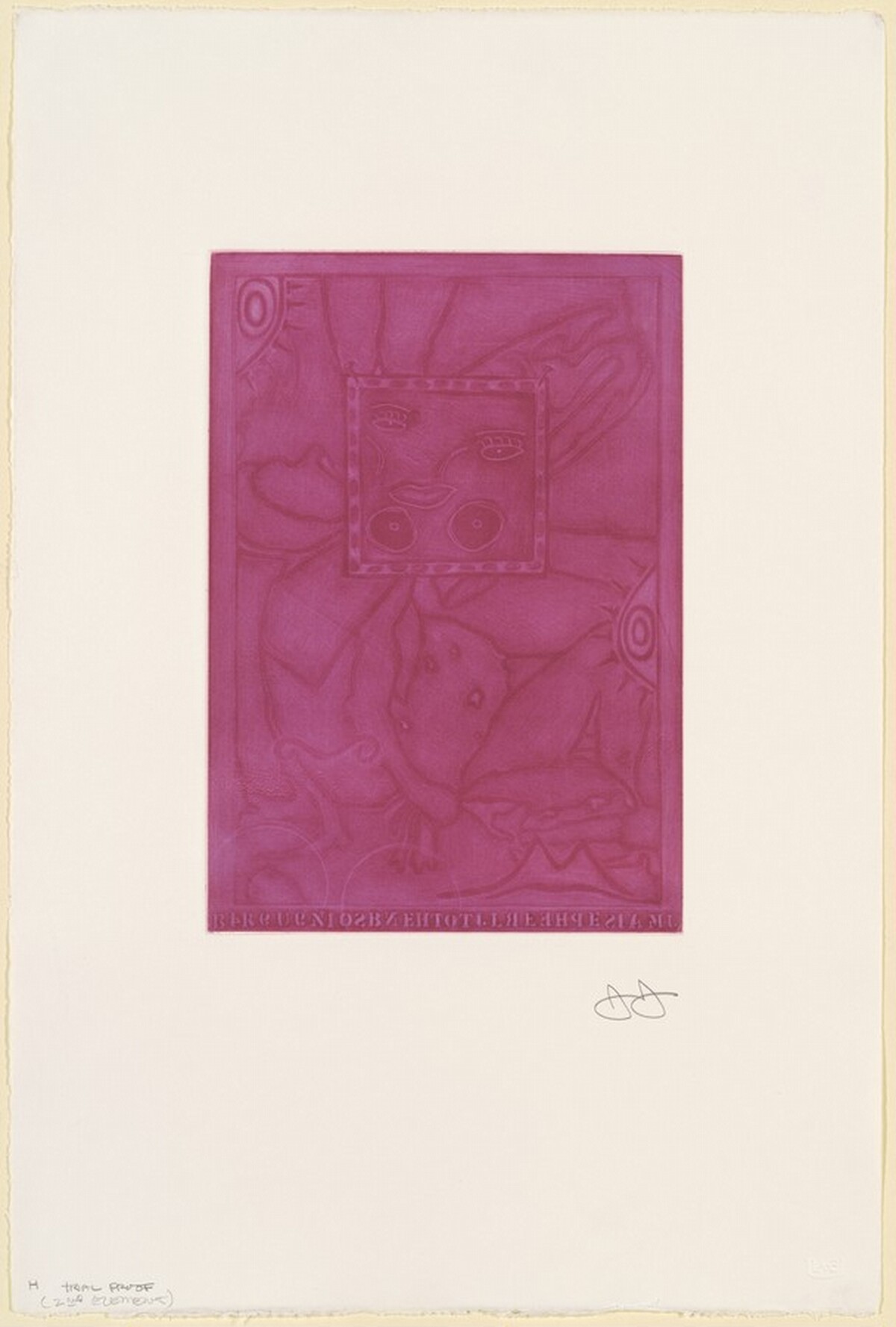 Untitled (Purple Mezzotint) [trial proof H] by Jasper Johns