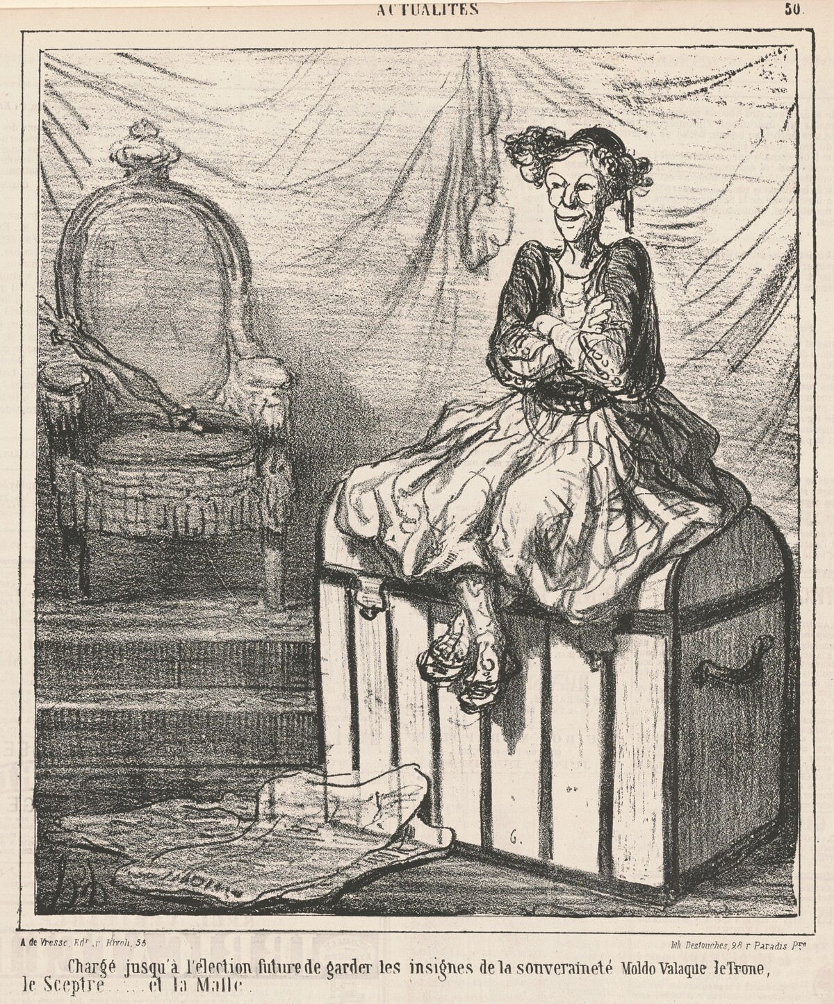 Chargé ... de garder les insignes de la souverainté by Honoré Daumier