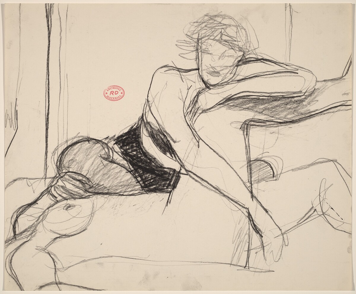 Untitled [two female models resting together] by Richard Diebenkorn