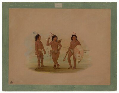 A Puelchee Chief and Two Young Warriors