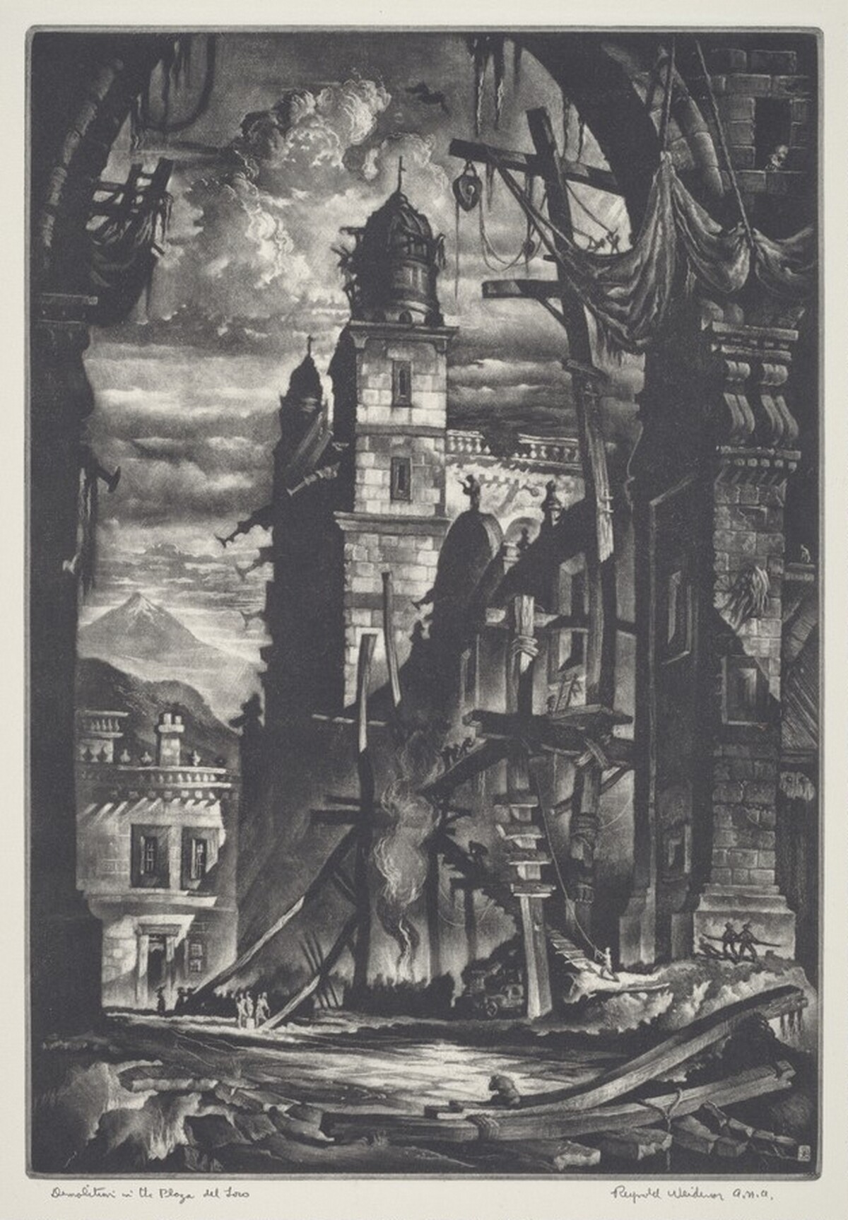 Demolition in the Plaza del Toro by Reynold Weidenaar