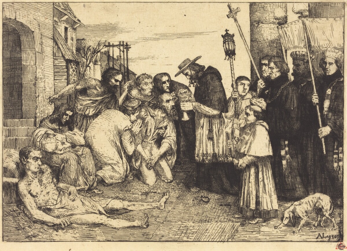 Plague Victims of Rome (Les pestiferes de Rome) by Alphonse Legros