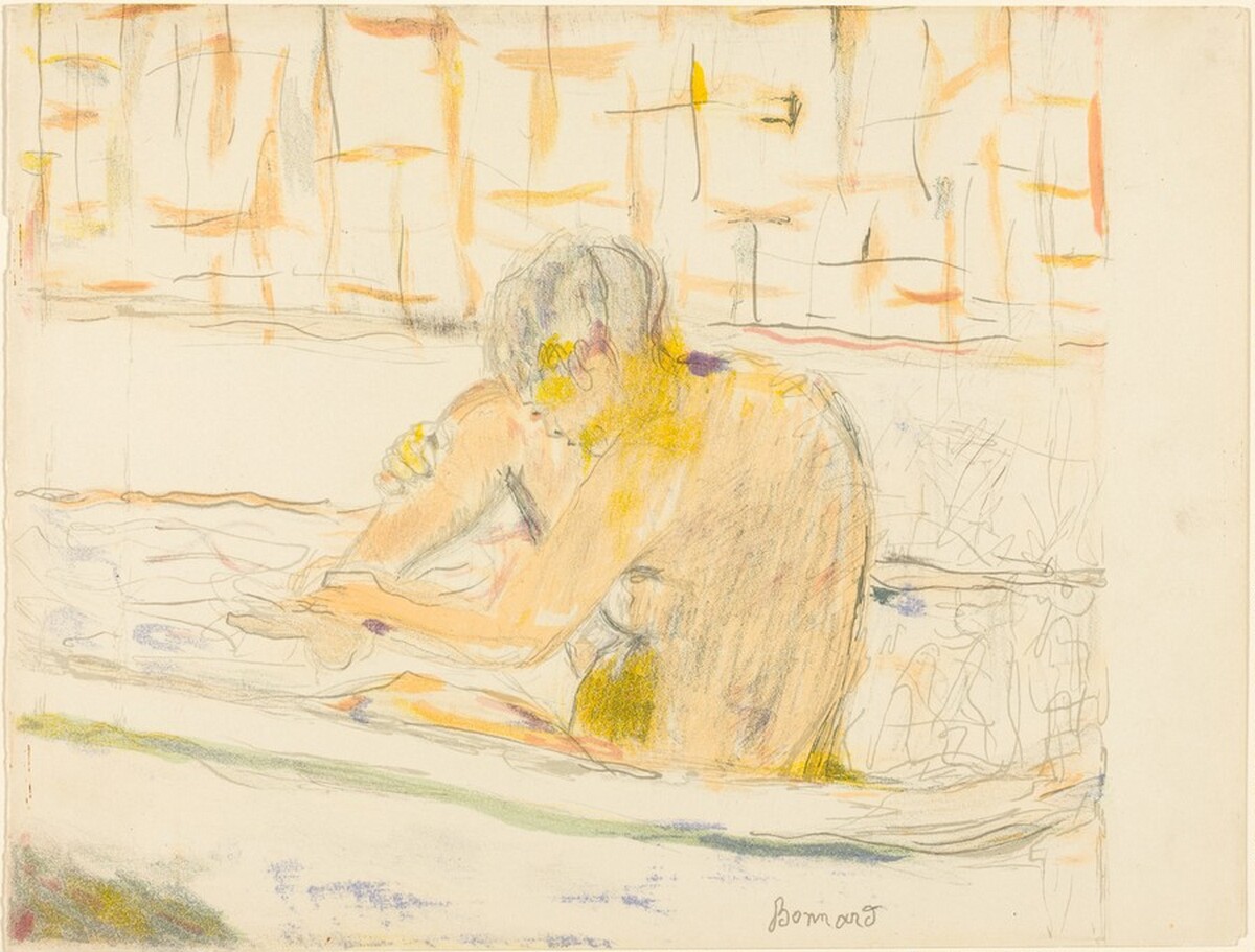Woman Seated in Her Bath (Femme assise dans sa baignoire) by Pierre Bonnard