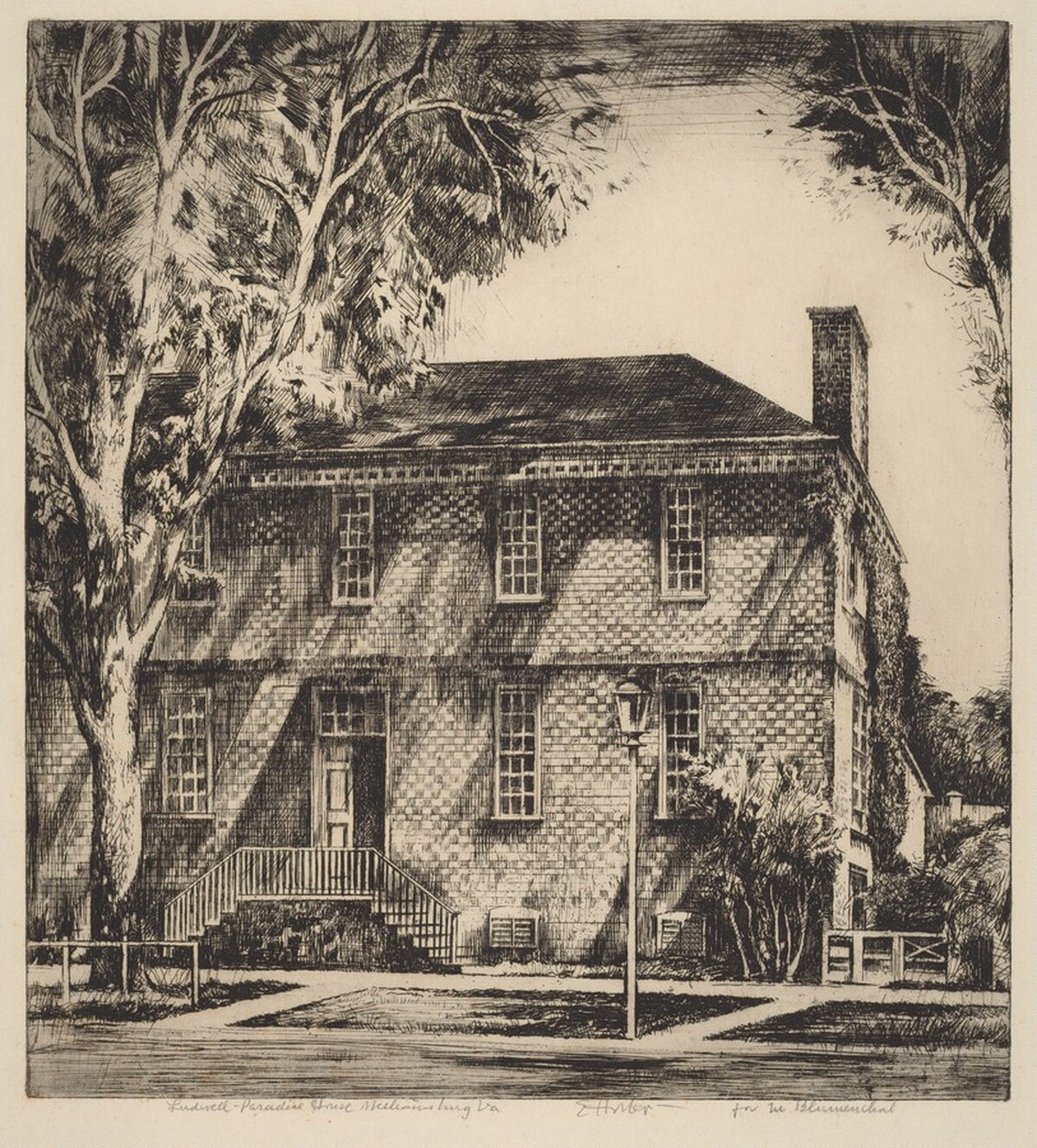 Williamsburg, Ludwell-Paradise House by Earl Horter
