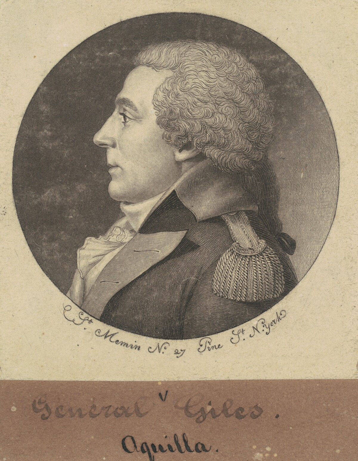 Aquila Giles by Charles B. J. Févret de Saint-Mémin