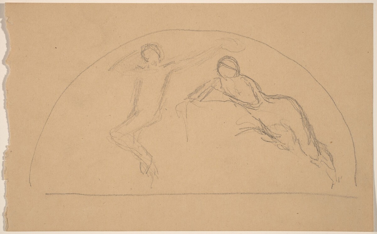 Study of Figures in a Lunette by Charles Sprague Pearce