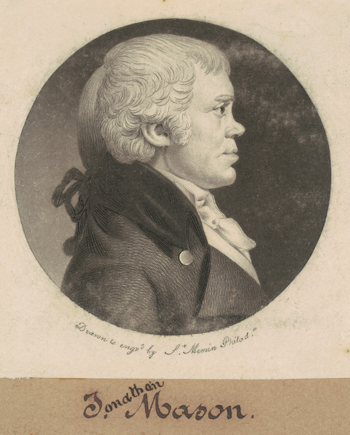 Jonathan Mason by Charles B. J. Févret de Saint-Mémin
