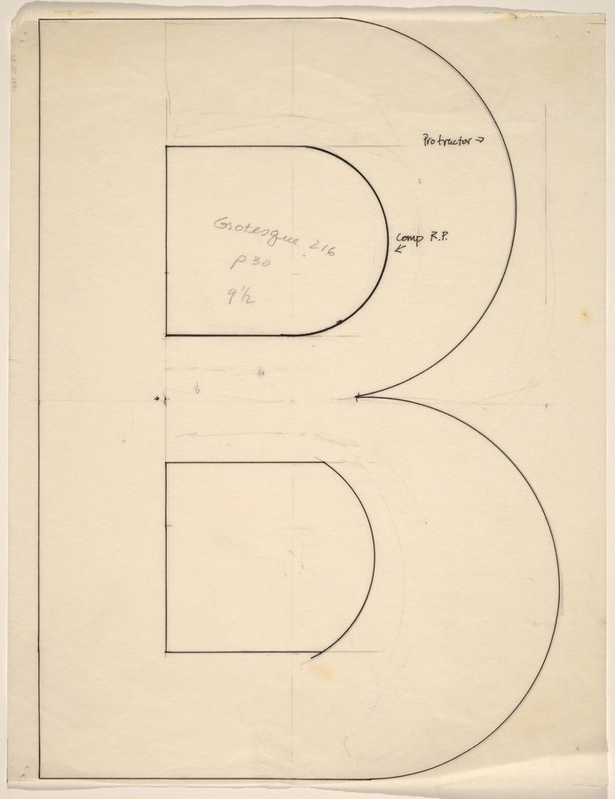 Sketch for "Building - Blocks for a Doorway" (B) by Vito Acconci