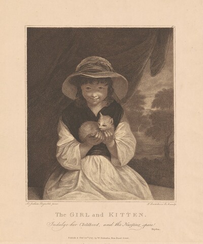 The Girl and Kitten