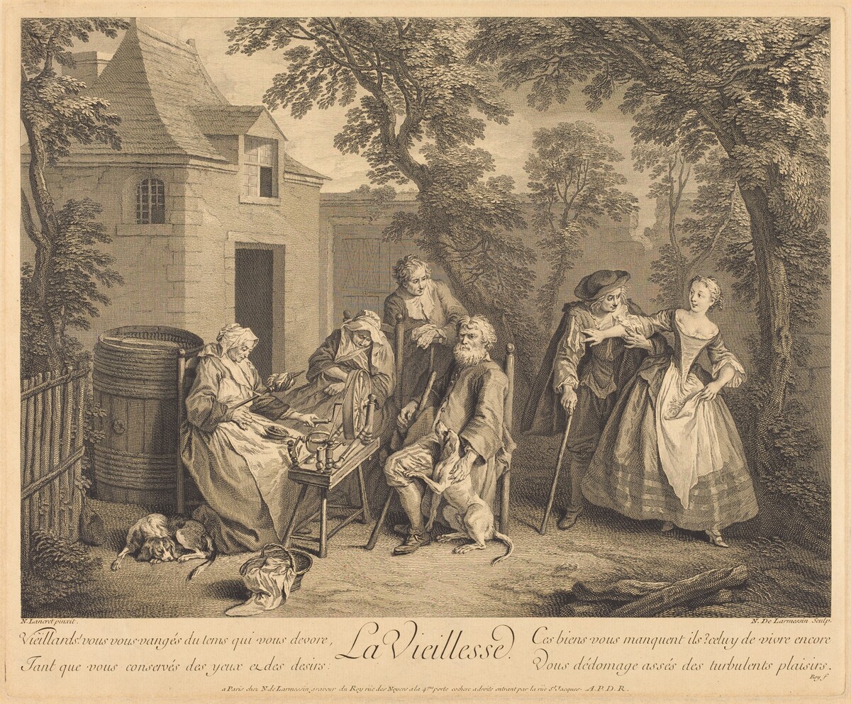 La vieillesse by Nicolas de Larmessin IV after Nicolas Lancret