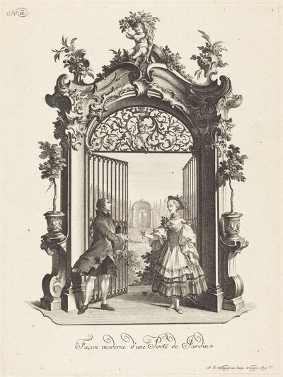 Façon moderne d'une Porte de Jardin (A Garden Door in the Modern Style)