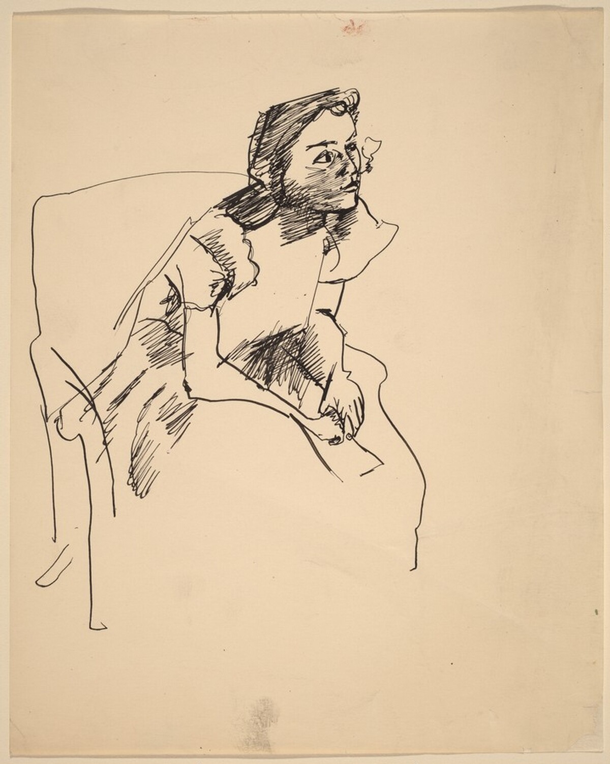 Young Girl Leaning Forward in a Chair, Looking to the Right by Mark Rothko