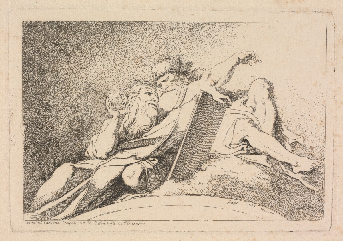 The Two Prophets by Jean-Honoré Fragonard after Annibale Carracci