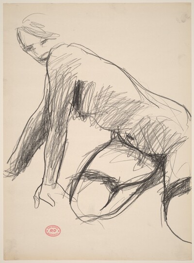Untitled [female nude on hands and knees]