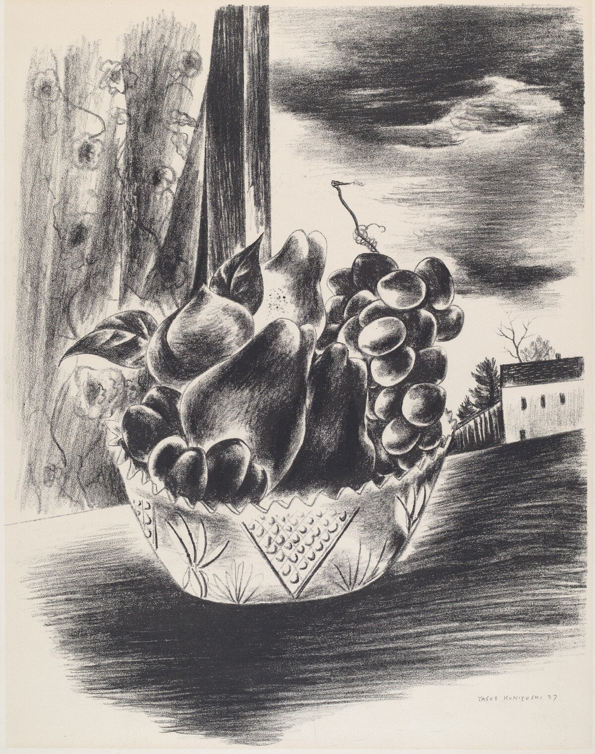 Pears, Grapes, and Peach by Yasuo Kuniyoshi