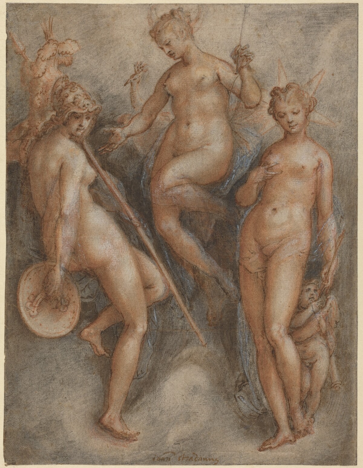 Three Goddesses: Minerva, Juno and Venus by Jan van der Straet