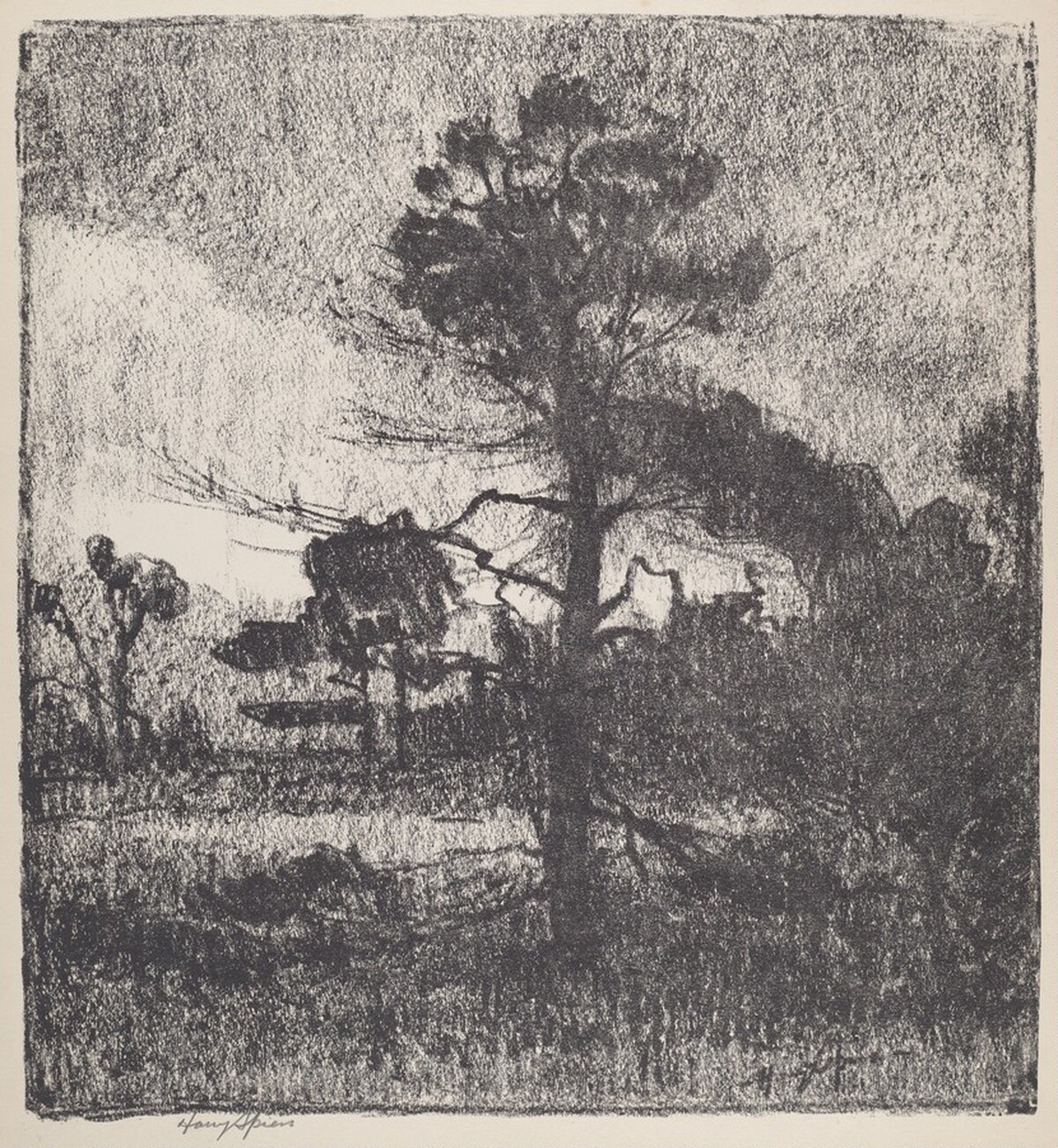 Untitled (Landscape With Tree) by Harry Spiers