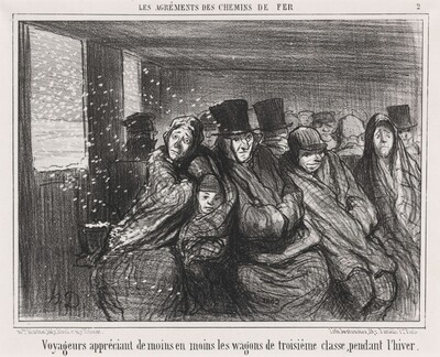 Voyageurs appréciant de moins en moins les wagons de troisième classe...