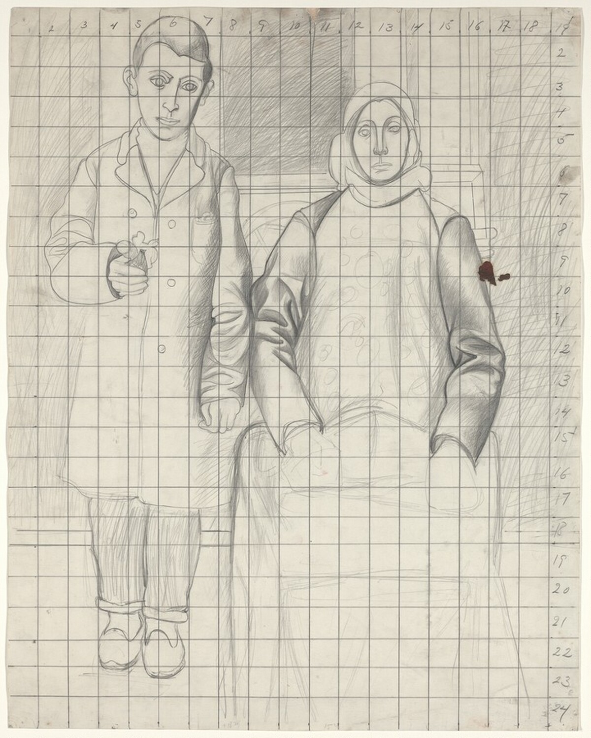 Study for The Artist and His Mother by Arshile Gorky