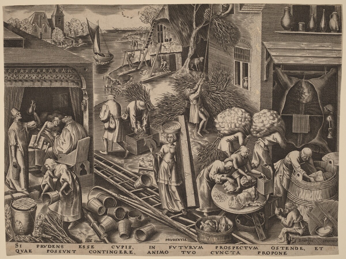 Prudence by Philip Galle after Pieter Bruegel the Elder