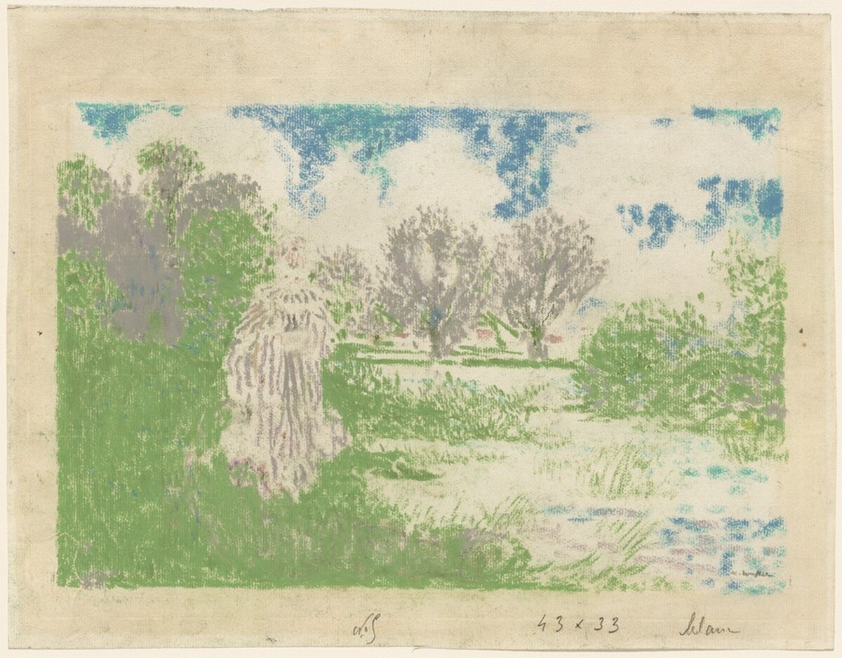 Landscape with a Lady in a Striped Dress by Ker Xavier Roussel