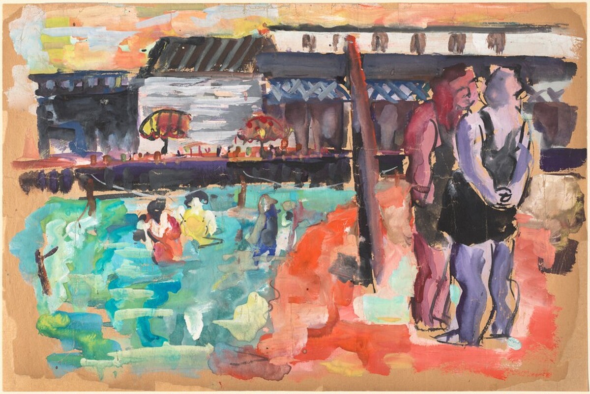 Untitled (bathers, Brighton Beach) by Mark Rothko
