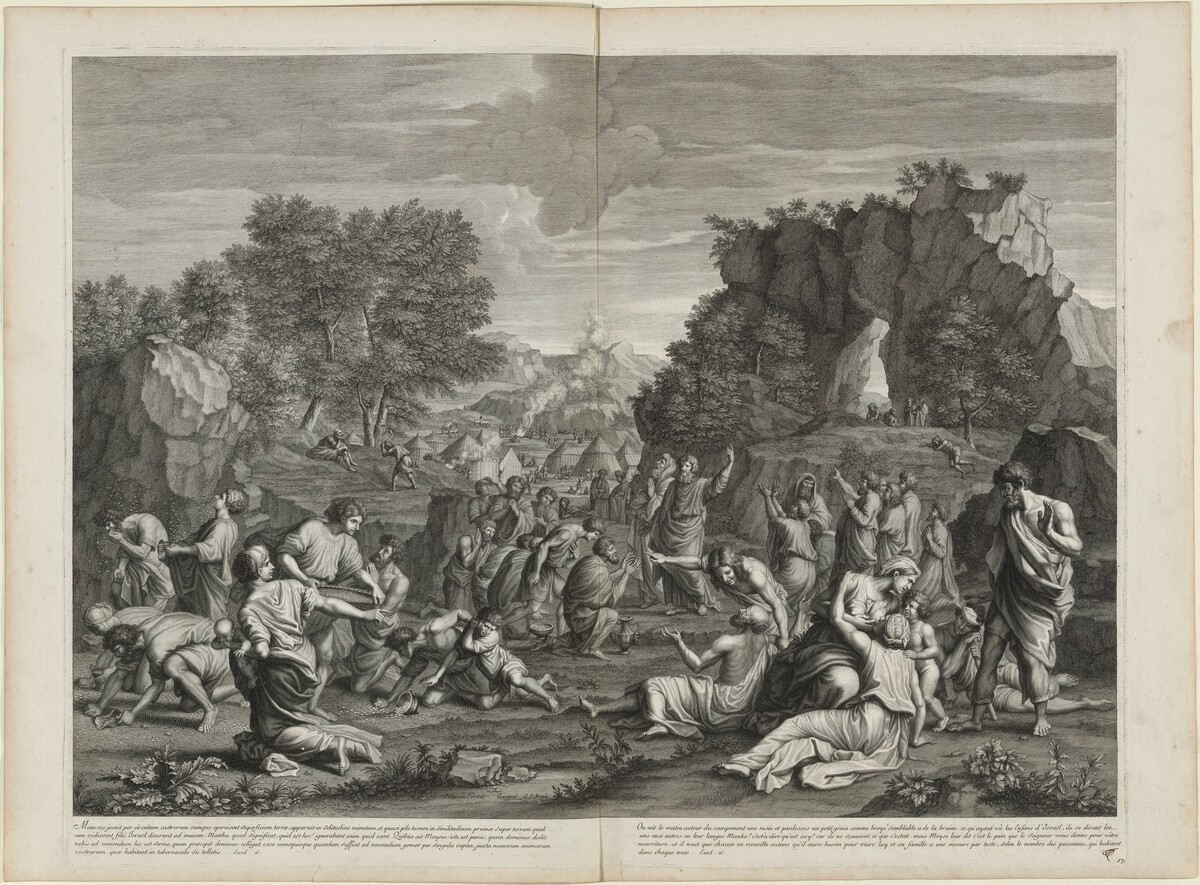 The Gathering of Manna by Etienne Gantrel, after Nicolas Poussin