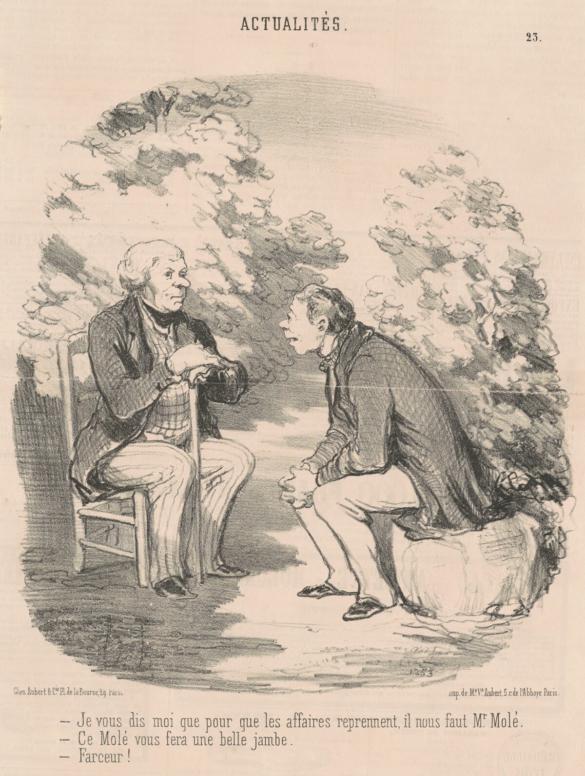 Je vous dis que ... il nous faut M. Molé ... by Honoré Daumier