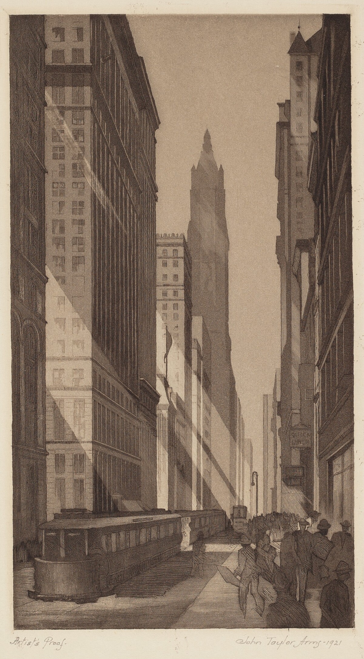 Downtown, New York by John Taylor Arms
