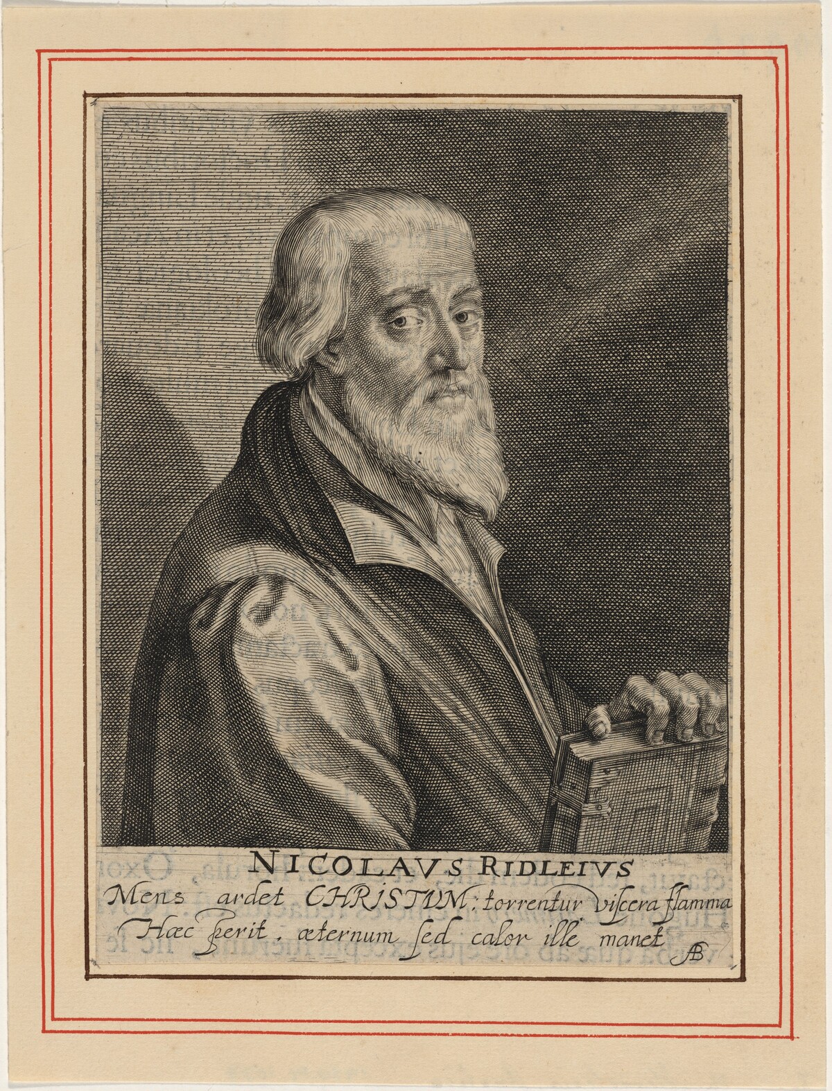 Nicholas Ridley, Bishop of London, Protestant Martyr by Willem de Passe and Magdalena de Passe