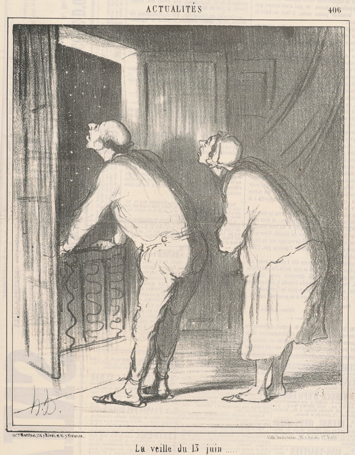 La veille du 13 Juin by Honoré Daumier