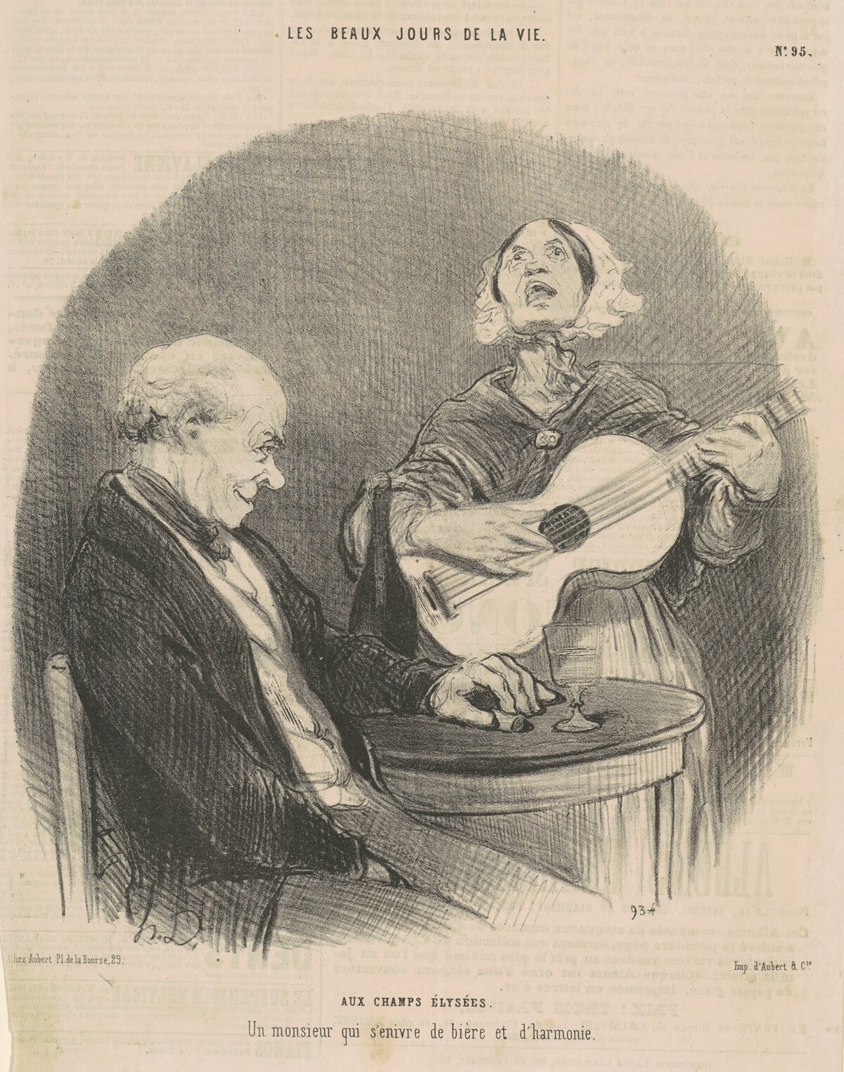 Aux Champs-Elysées by Honoré Daumier