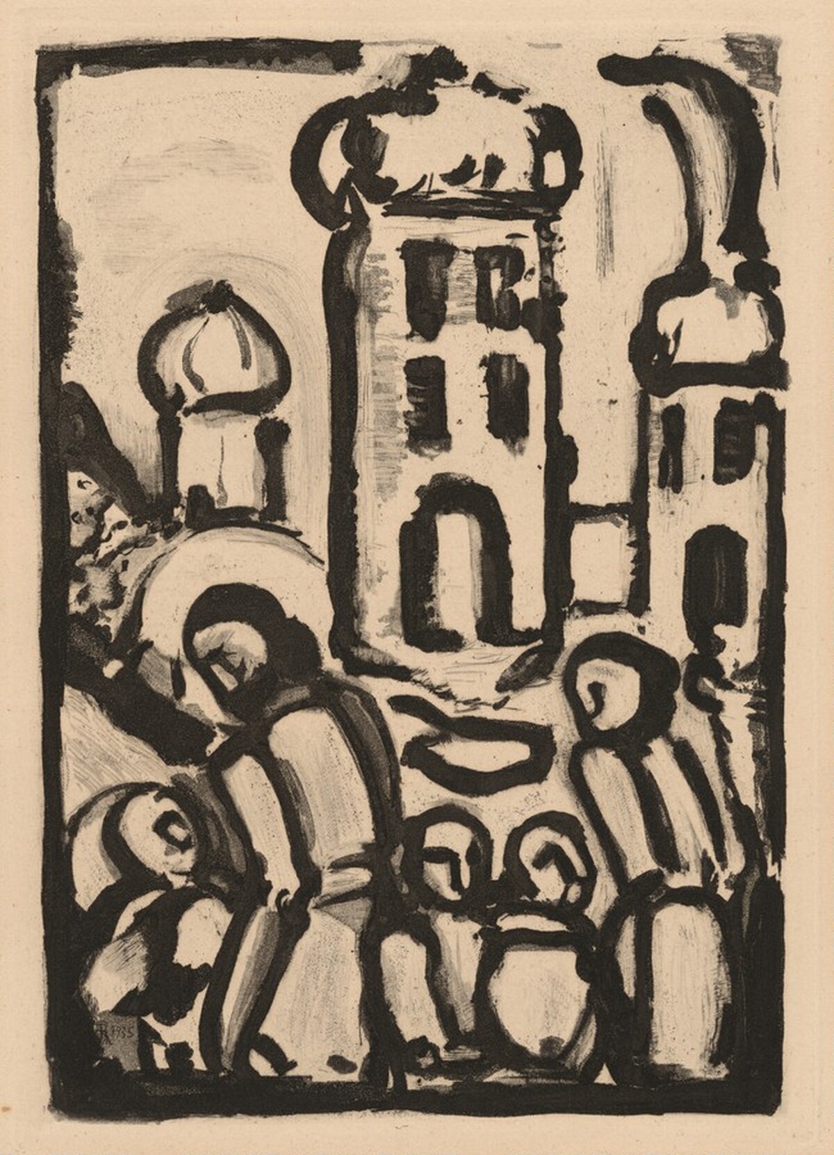 Christ et Pouvres from the series Passion by Georges Rouault
