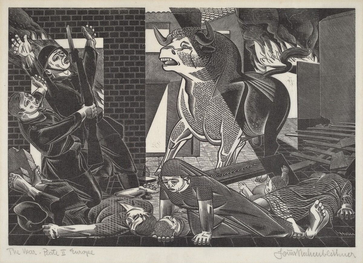 The War. Plate II, Europe by Louis Hechenbleikner