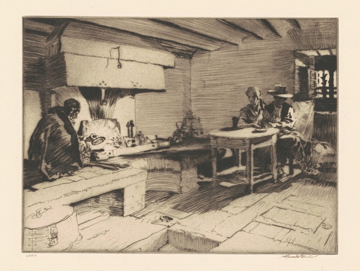 The Posada Kitchen, Pancorbo by W. Russell Flint
