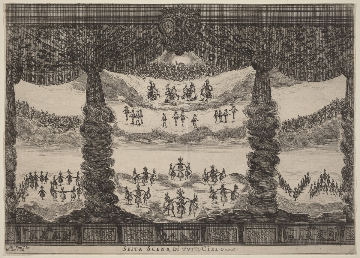 Sesta Scena di Tutto Cielo by Stefano Della Bella after Alfonso Parigi II