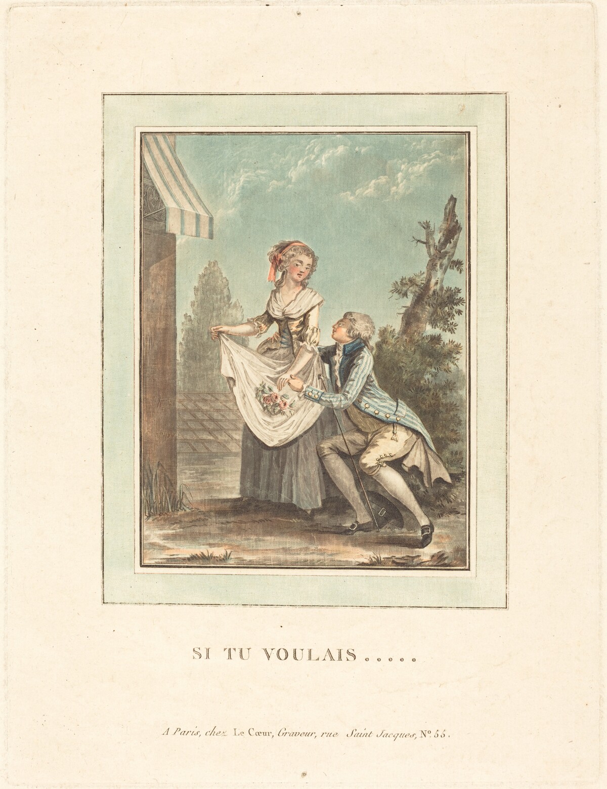 Si tu voulais by Louis Le Coeur after Nicolas Lavreince