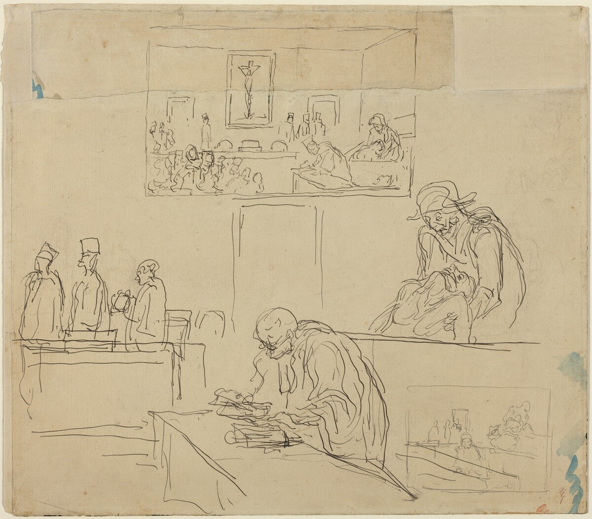 Scene of the Tribunal (The Verdict) by Honoré Daumier