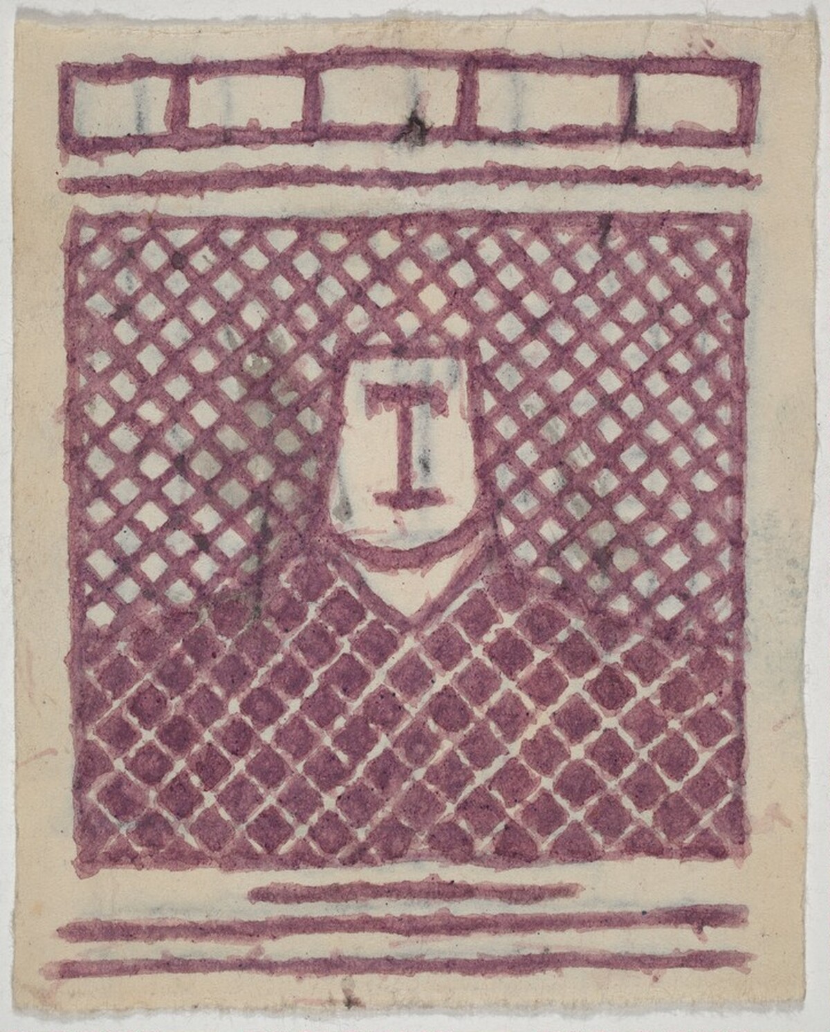 Untitled (Patterned Figure) [recto] by James Castle