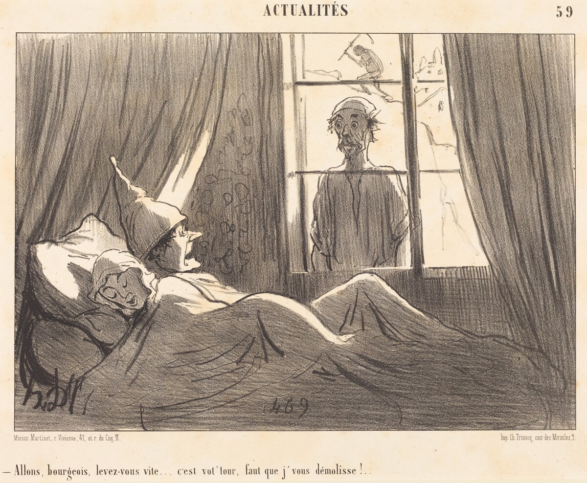 Allons bourgeois, levez-vous vite... by Honoré Daumier