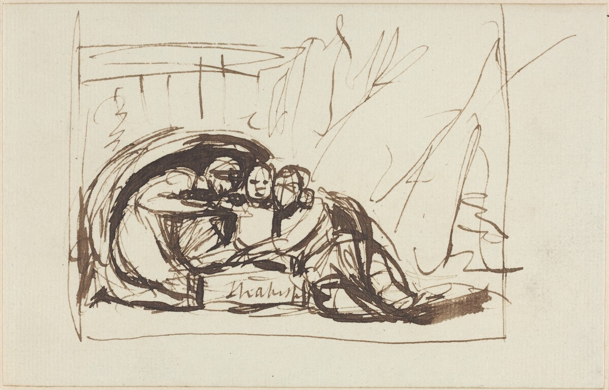 The Infant Shakespeare Nursed by Comedy and Tragedy by George Romney