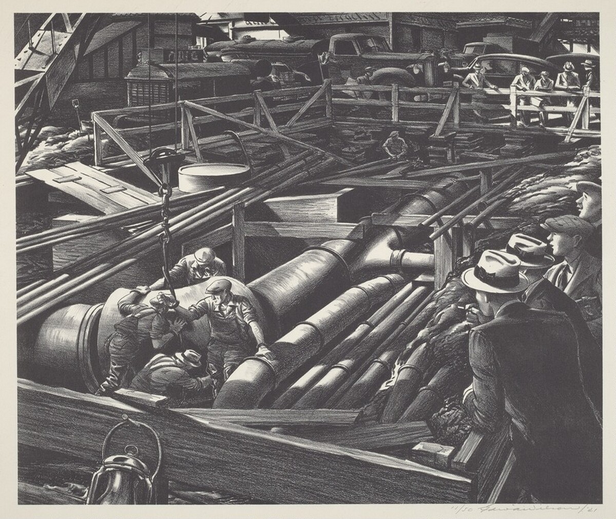 Untitled (Laying Pipe in New York City) by Edward Arthur Wilson
